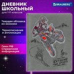 Дневник 1-11 класс 48 л. кожзам (твердая с поролоном) тиснение аппликация BRAUBERG "Extreme" (2 штуки в упаковке)