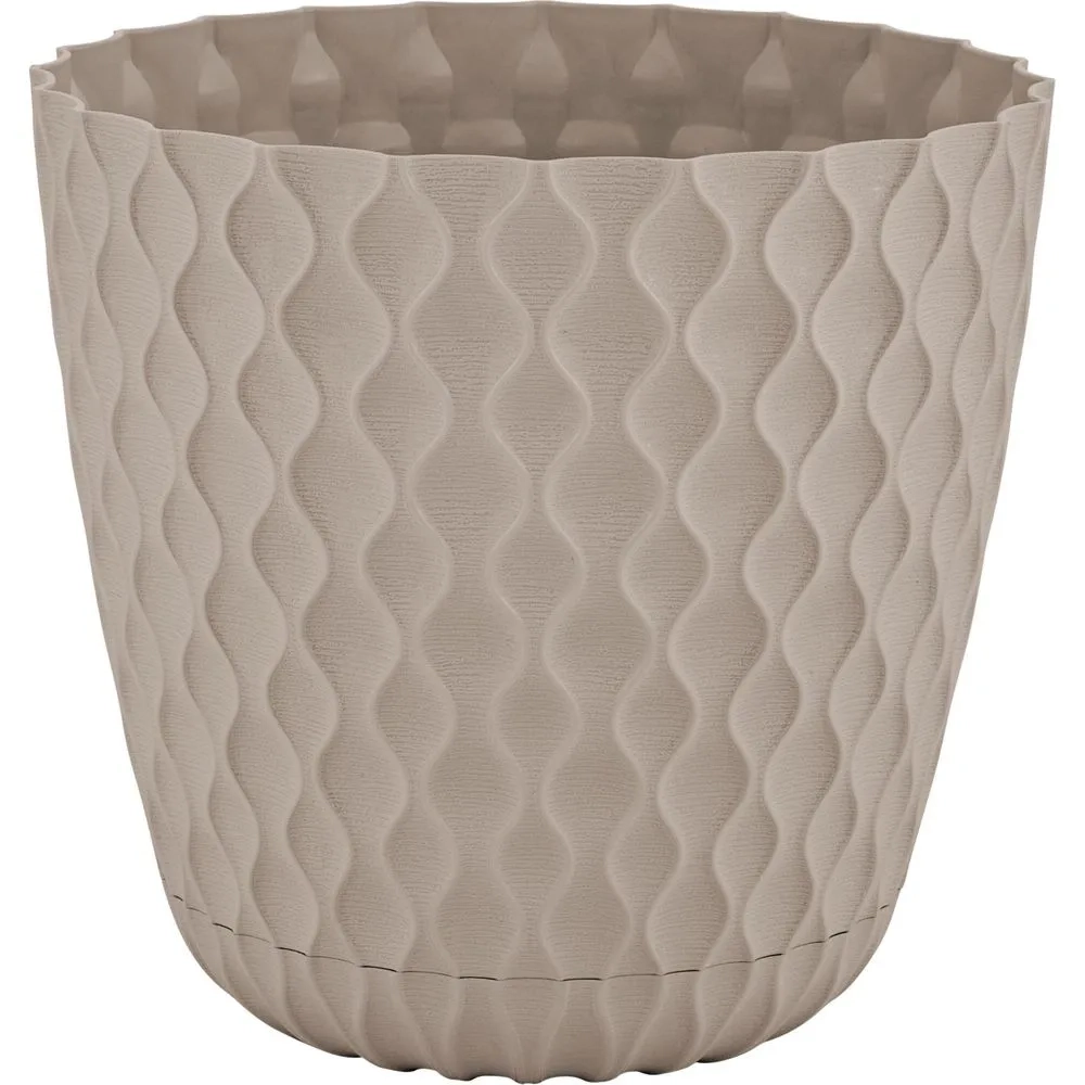 Горшок для цветов InGreen Wave с дренажной сеткой и съемным поддоном 10л, D270мм, французс