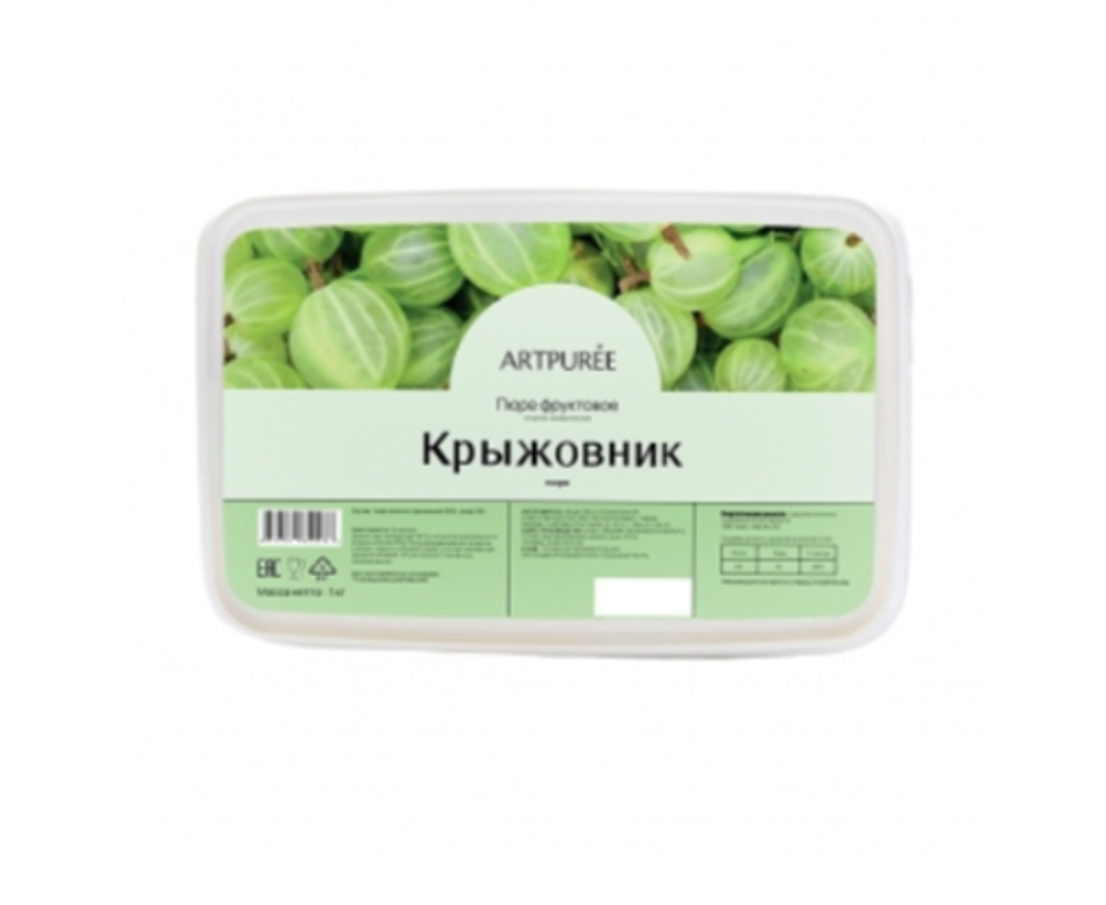 Пюре фруктовое КРЫЖОВНИК 10% сахара, 1 кг ARTPUREE