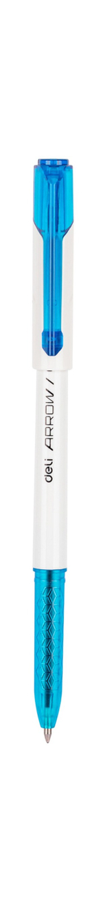 Ручка шарик. Deli Arrow 0.7мм бело-голубой корпус, синяя EQ23