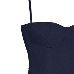 Платье корсетное с рукавом из кружева из тонкой шерсти