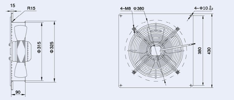 Вентилятор Weiguang YWF-2E-300-S(B)-92/35-B (YWF(K)2E300-ZF)