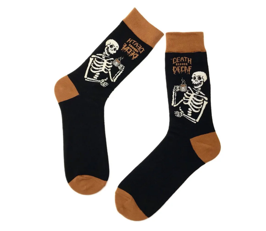 Носки "Лучше смерть, чем кофе без кофеина", р-р 40-44