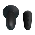 Черный анальный вибростимулятор 11см с пультом ДУ Mr.Play Remote Control Vibrating Plug BI-040045W-MR