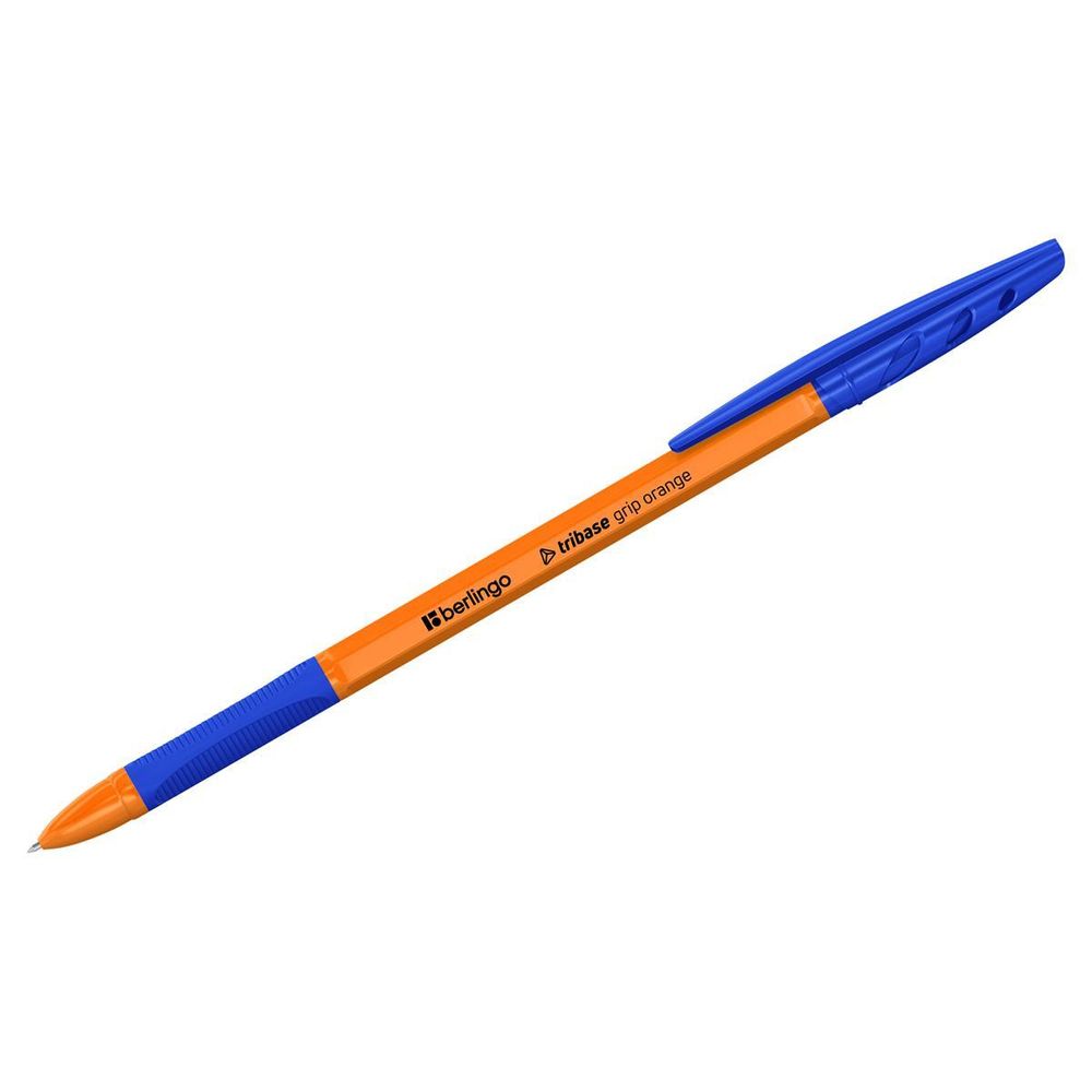 Ручка шариковая 0,7мм, синяя &quot;Tribase grip orange&quot; (Berlingo)