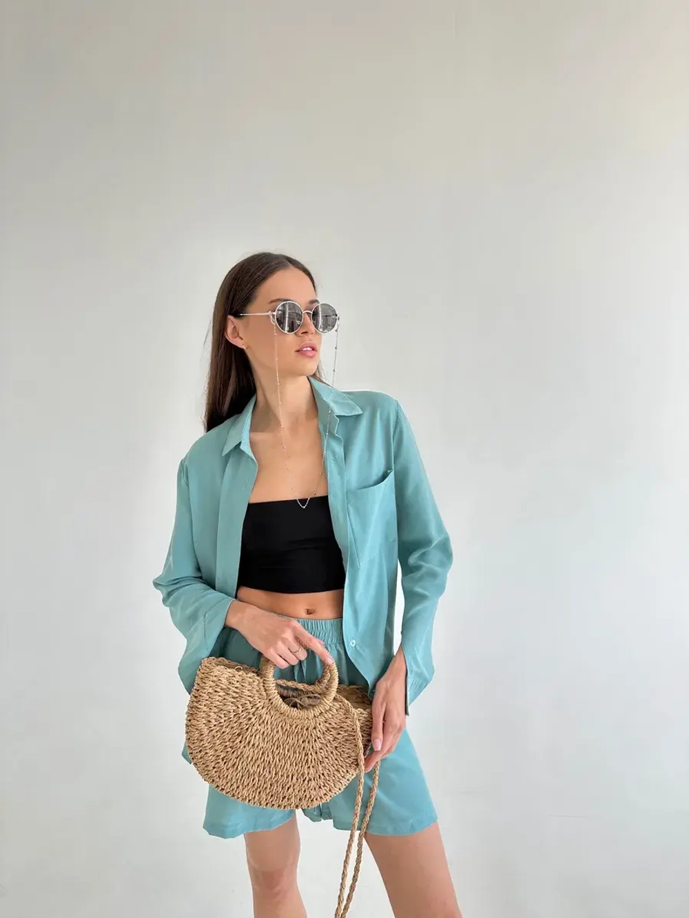 Костюм с шортами летний оверсайз