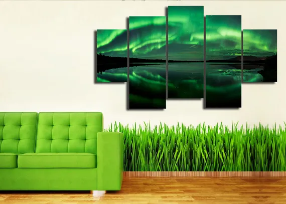 Модульная картина " Северное сияние"