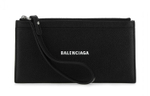 Balenciaga Cow Leather Card Holder Card Holder Men"s Black
