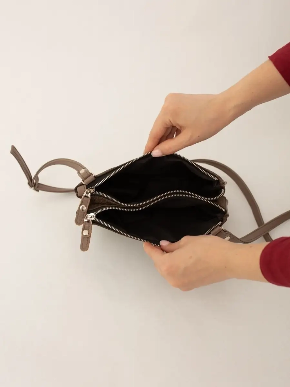 сумка через плечо маленькая кросс-боди льняная