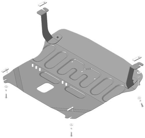 Защита картера двигателя, КПП (2 мм, сталь) для Kia Sportage R 2022- Motodor.71004