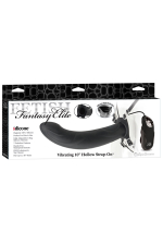 Полый универсальный страпон с вибрацией Hollow Strap-On - 25 см.