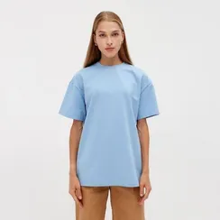 Футболка женская MINAKU: Оversize, цвет голубой, р-р 42