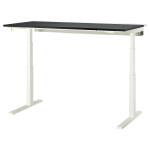 Письменный стол с регулировкой по высоте - IKEA MITTZON/МИТТЗОН ИКЕА, 160х80х62-126 см,белый/черный