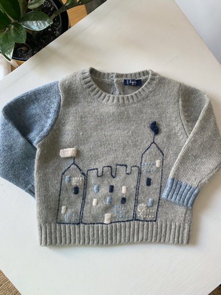 Шерстяной свитер IL Gufo, 74