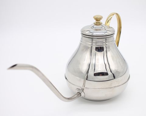 Чайник металлический с длинным носиком для пуровера и кемекса, 900мл.