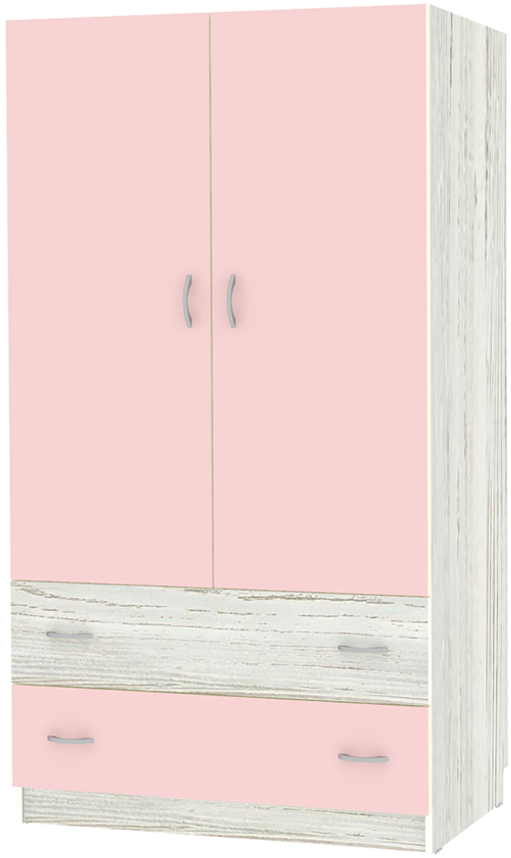 Шкаф 2-х створчатый КарИВи Кадет Винтерберг Розовый