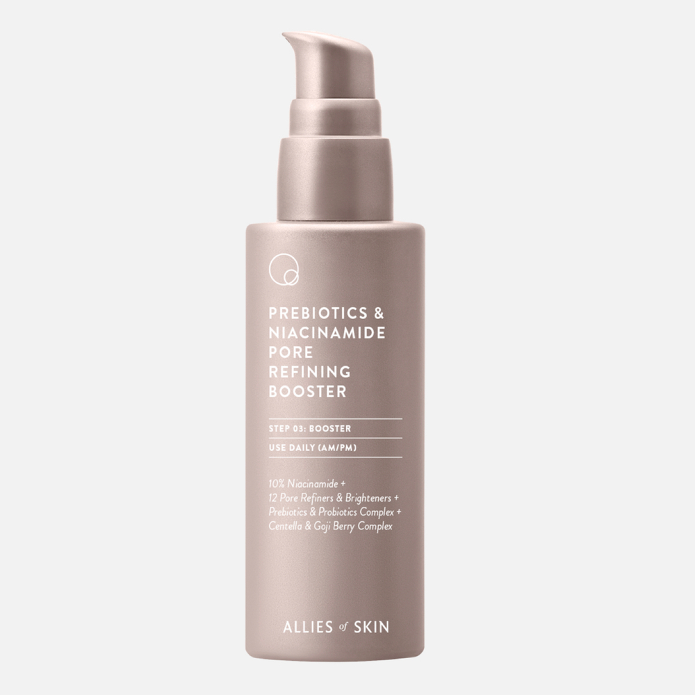 ALLIES OF SKIN Prebiotics & Niacinamide Pore Refining Booster Сыворотка-бустер с пребиотиками и ниацинамидом для сияния и сужения пор, 50 мл