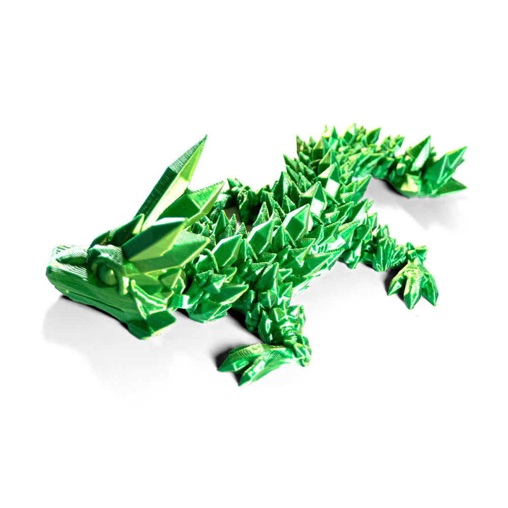 Кристальный дракон, малыш, зелено-желтый