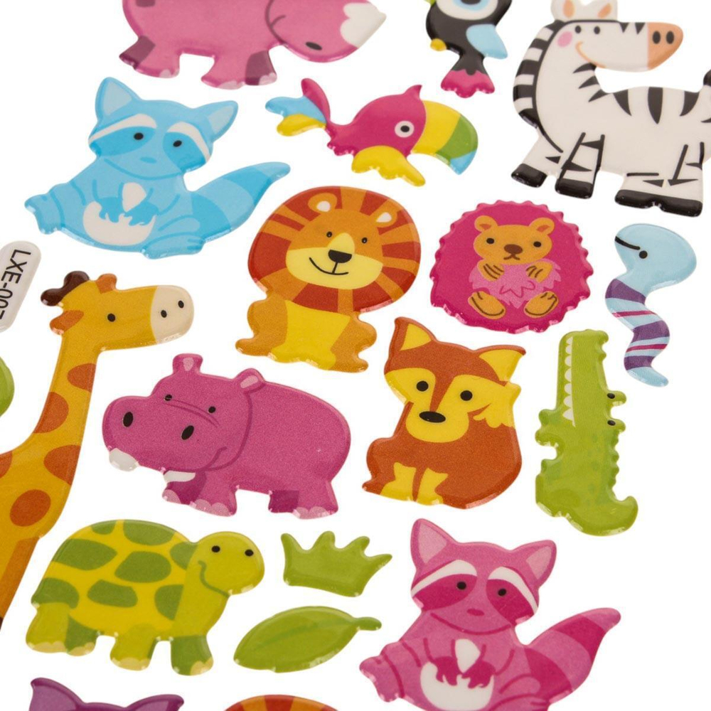 Наклейки выпуклые "Животный мир" 20*10см.