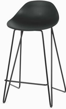 Полубарный стул Origami черный 