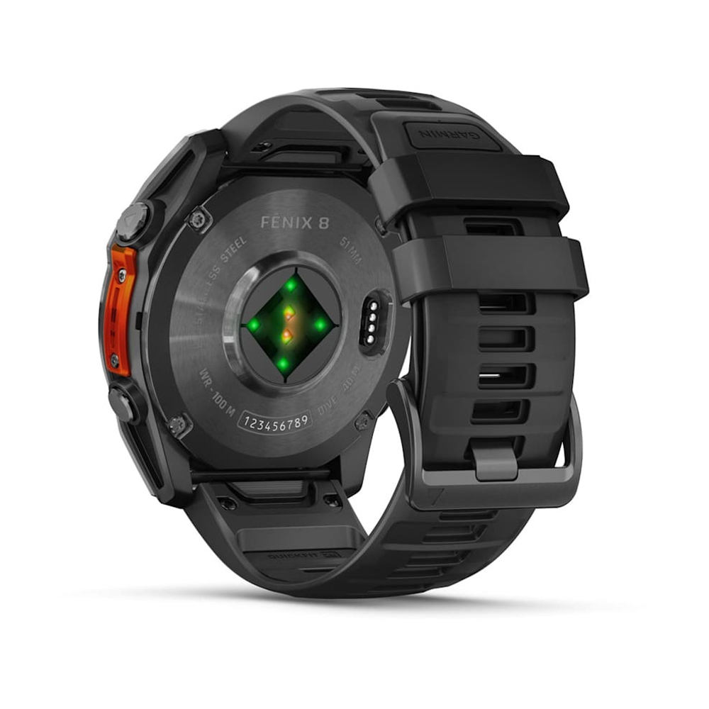 Умные часы Garmin FENIX 8 51 мм Amoled Slate Gray with Black Silicone Band