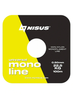 Леска для рыбалки Nisus MONOLINE Fluorescent Yellow Nylon 0,18mm/100m (N-MFY-018-100)