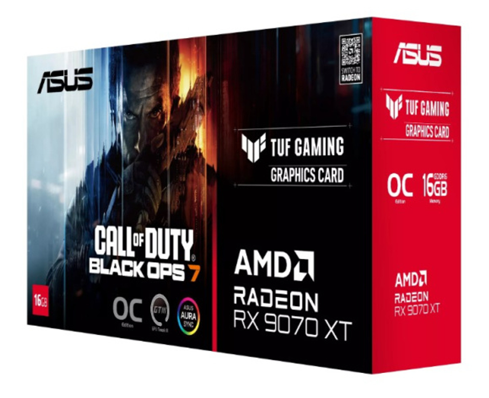 Видеокарта ASUS Radeon RX 9070 XT TUF GAMING COD BO7 OC (TUF-RX9070XT-O16G-COD-BO7)