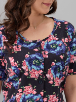 Халат Х-058/синийголубой-пион