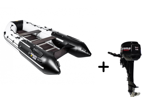 Ривьера 3600 СК слань+киль МАКСИМА + Toyama T 9.8 BMS (комплект лодка + мотор)