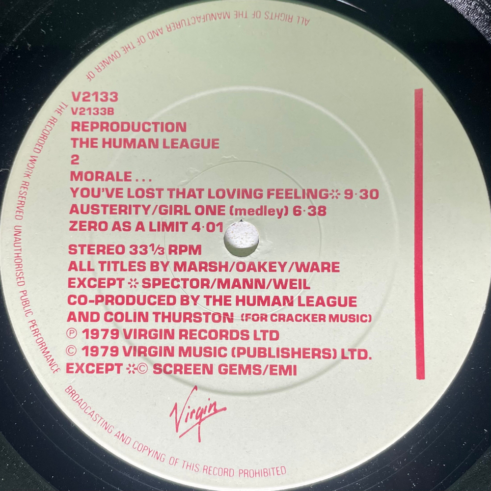 The Human League ‎– Reproduction (Англия 1979г.)