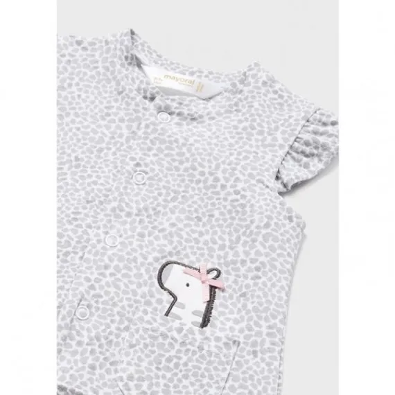 Песочник для девочки Mayoral Newborn Зебра Розовая пудра, 2 шт.