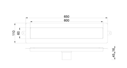 Душевой трап нержавеющая сталь 60 см Armadi Art Premium Linear 982-60-B
