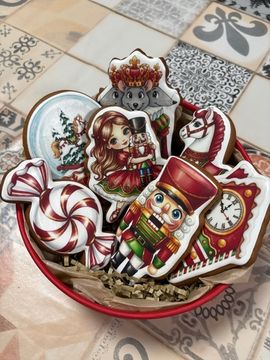 Пряники топперы новогодние щелкунчик