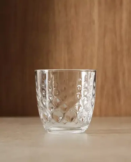ZARA HOME СТАКАН С РЕЛЬЕФНЫМ УЗОРОМ, ПРОЗРАЧНЫЙ