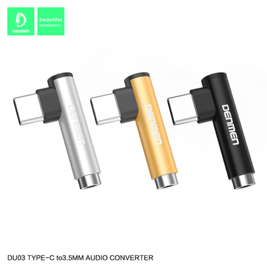 Denmen Adapters DU03 Type-C To 3.5mm Black MOQ:624