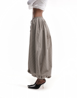 Брюки бананы в клетку