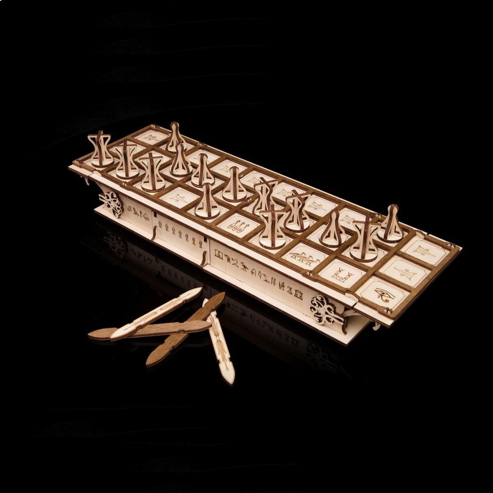 Деревянный конструктор и настольная игра GAMESET - Ура и Сенет (EWA)