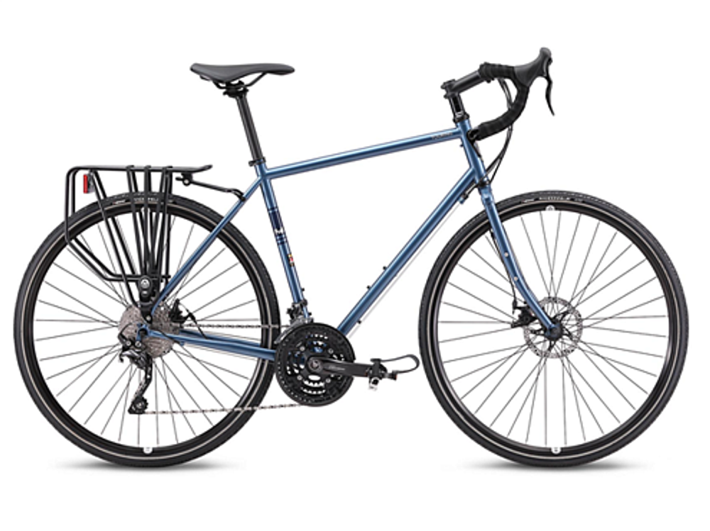 Велосипед Fuji 2024 TOURING мод. TOURING DISC Cr-Mo Reynolds 520 р. 61 цвет голубой металлик