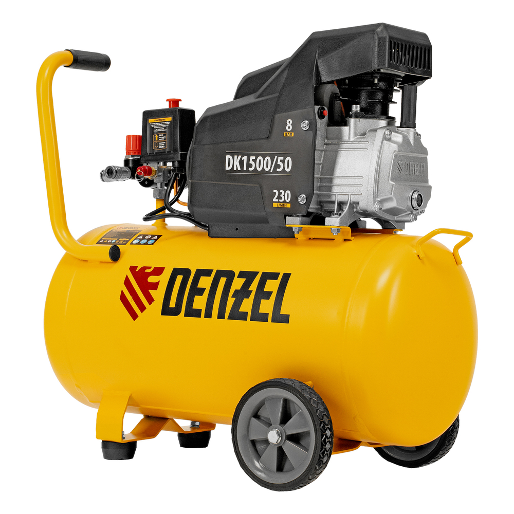 Компрессор воздушный DK1500/50, Х-PRO 1.5 кВт, 230 л/мин, 50 л Denzel