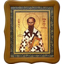 Григорий Нисский святитель. Икона на холсте.