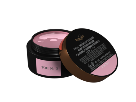 Опция Гель моделирующий камуфлирующий №3 самовыравнивающийся, розовый (тёплый), 15мл