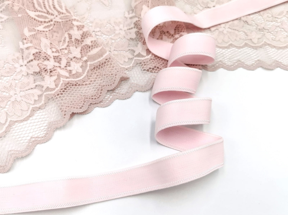 Бретелечная резинка (Турция), цветок миндаля, 20 мм, без фестонов, (Арт: BR640/20T-189), м