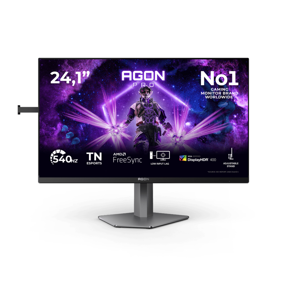 Монитор Игровой 24,1" AOC AG246FK TN 1920x1080 540Hz 0,3ms 400cd/m2 1000:1 2xHDMI DP 4xUSB Черный