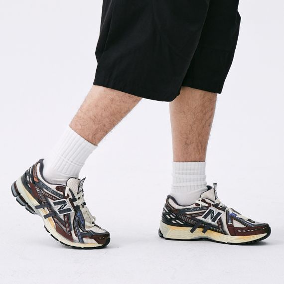 New Balance 1906A Беговые кроссовки Низкие Бело-серый Коричневый Унисекс