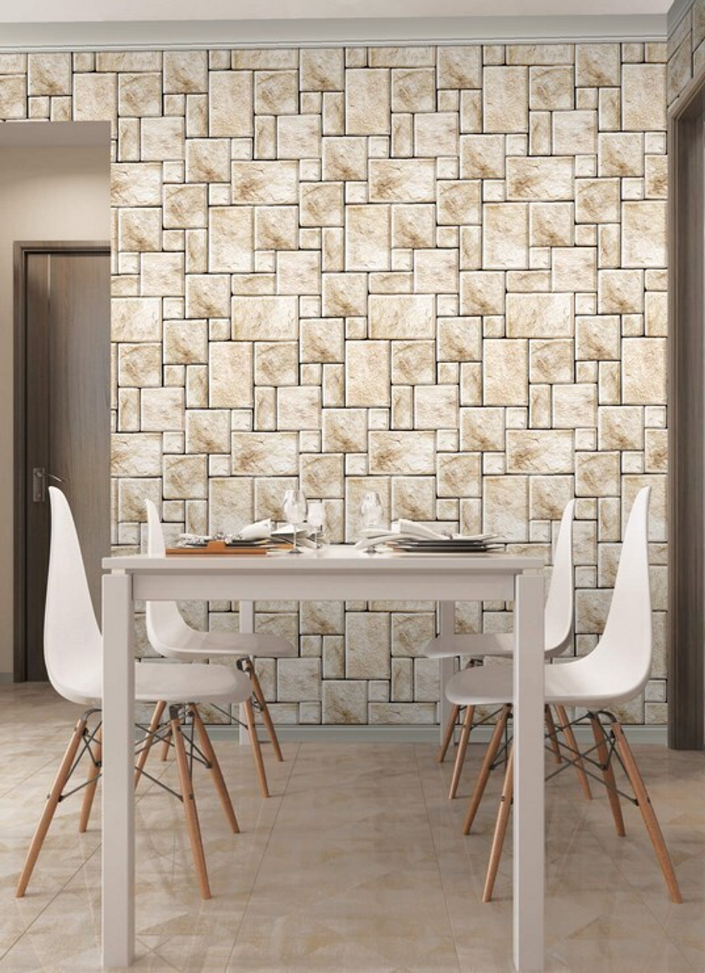 Ламинированная панель ПВХ Лофт камень рельефный 2700х250мм