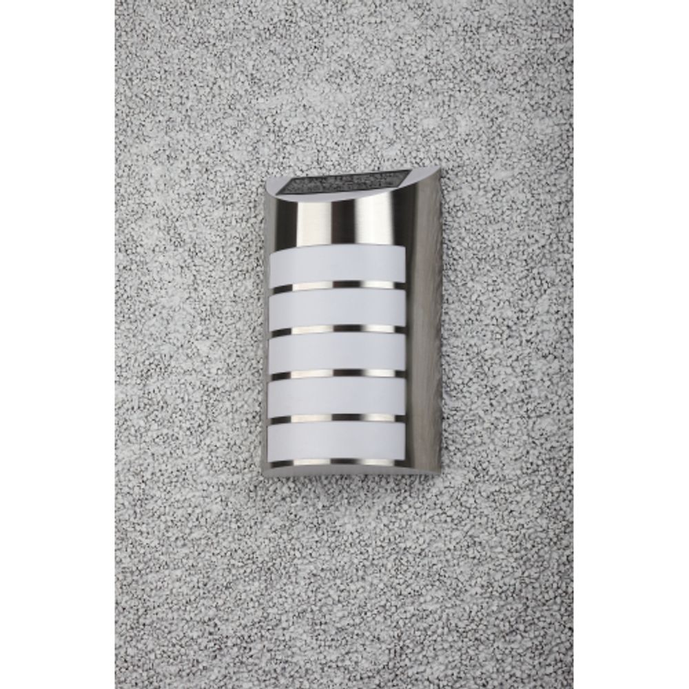 ERAFS024-40 ЭРА Фасадная подсветка Сталь, на солнечной батарее, 5LED, 17lm | Садовые фасадные светильники