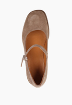 Туфли // Mary Jane Wide // Beige // Suede