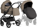 Детская коляска Tutis Leo 3 Plus 4 в 1 с автокреслом Beno Beige и базой 1582261 Cinnamon