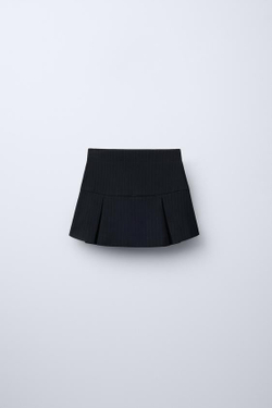 ZARA ЮБКА-ШОРТЫ В ТОНКУЮ ПОЛОСКУ, МОРСКОЙ СИНИЙ