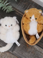 Мягкая игрушка кот в корзине 20 см
